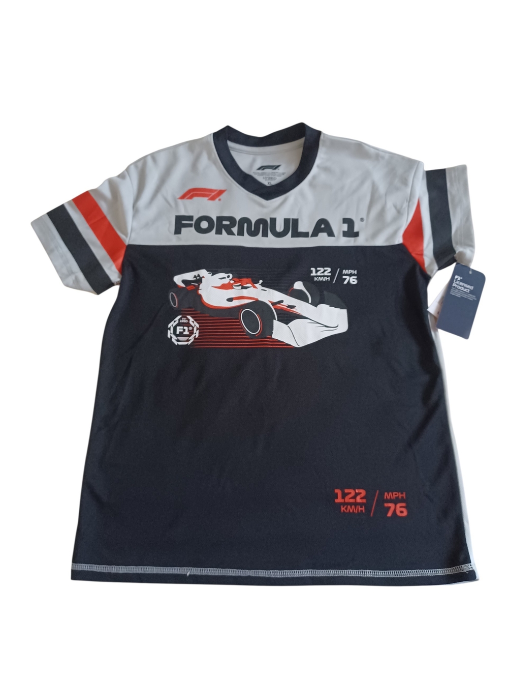 Formula 1 Kids Black & White Racing Graphic Tee